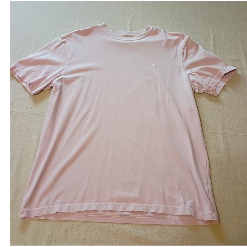 American Eagle‎ Mens Standard Fit Short Sleeve T-Shirt Pink AE Logo Size M Y2K